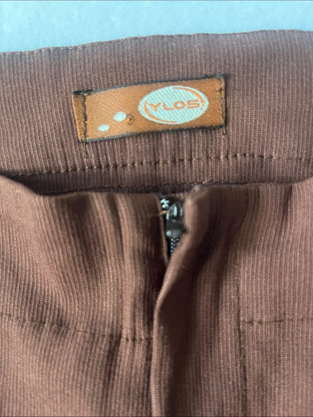Women's Ylos Brown 95% Cotton European Pants Size 38(us size 6)